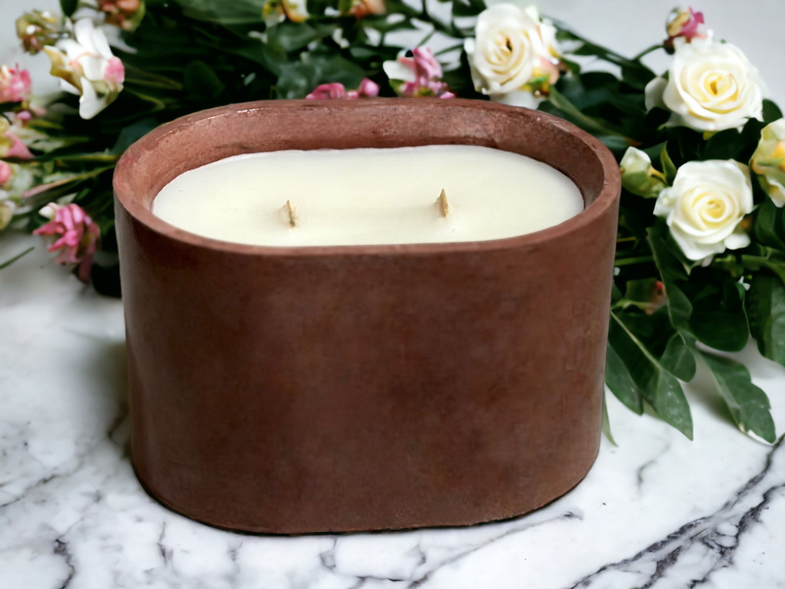 Maroon 2-Wick Candles